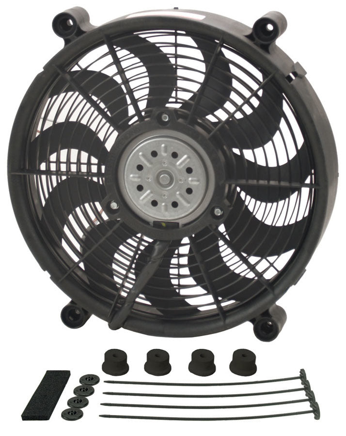 Derale 14" High Output Single RAD Pusher/Puller Fan with Standard Mount Kit 18214