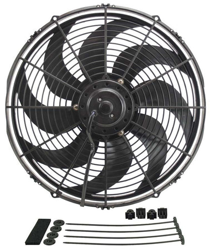 Derale 16" Dyno-Cool Curved Blade Electric Fan | 1980 CFM | 18916