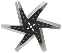 Derale 17" High Performance Stainless Steel Standard Rotation Flex Fan, Black Hub 19117