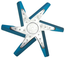 Load image into Gallery viewer, Derale 17&quot; High Performance Alum Standard Rotation Flex Fan, Blue Blade with Chrome Hub 19517