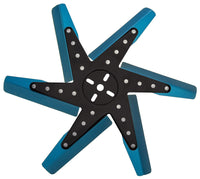 Derale 17" High Performance Aluminum Standard Rotation Flex Fan Blue Blade w/ Black Hub 19917