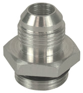 Derale Aluminum Cooler/Adapter Fitting -8AN x 5/8"-18 O-ring, Bright Anodized 59108