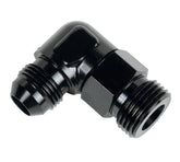 Derale Aluminum Swivel Fitting 90° 7/8-14 UNF x -6AN Male 59506