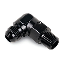 Load image into Gallery viewer, Derale Aluminum Swivel Fitting 90° 3/8&quot; NPT x -8AN Male 59608