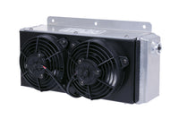Derale 11 Row Hi-Flow Racing Remote Fluid Cooler with Dual Fans, 7/8-14 UNF O-ring 65840