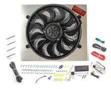 Load image into Gallery viewer, Derale High Output Single 17&quot; Electric RAD Fan/Alum Shroud Kit w/ PWM Controller 66821