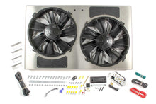 Load image into Gallery viewer, Derale Powerpack - High Output Dual 12&quot; RAD Fan/Alum Shroud Kit w/ PWM Controller 66838