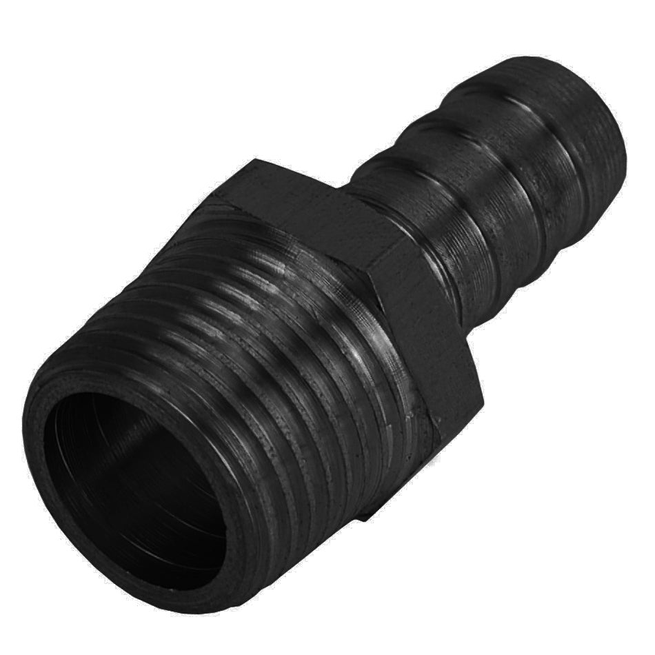 Derale Straight Hose Barb Fitting, 1/2" NPT Male x 1/2" Barb, Each 98103