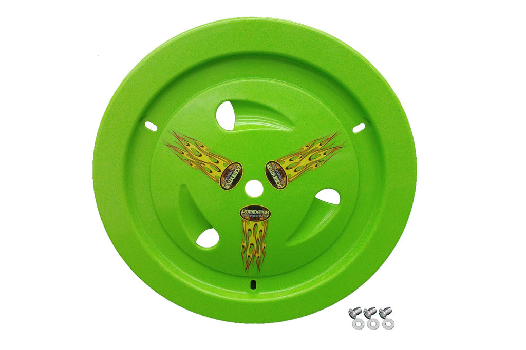 Dominator Race Body Wheel Cover Dzus-On Xtr Green Real Style 1007-D-XG