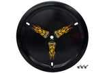 Dominator Race Body Wheel Cover Aluminum Bolt-On 15in Black 1030-B-BK
