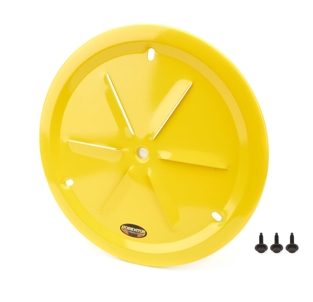 Dominator Race Body Wheel Cover Louver Vent Alum Bolt 15in Yellow 1031-B-YE