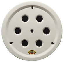 Load image into Gallery viewer, Dominator Race Body Wheel Cover Hole Vent Alum Bolt 15in White 1032-B-WH