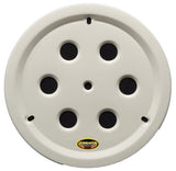 Dominator Race Body Wheel Cover Hole Vent Alum Bolt 15in White 1032-B-WH