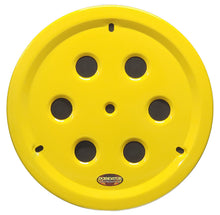Load image into Gallery viewer, Dominator Race Body Wheel Cover Hole Vent Alum Bolt 15in Yellow 1032-B-YE