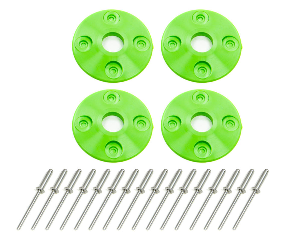 Dominator Race Body Scuff Plate Plastic 4pk Xtreme Green 1202-XG