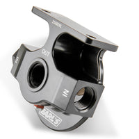 Earl's Performance Billet Remote Oil Filter Mount Kit, Black Anodized, 10 AN O-Ring Ports 2188ERL