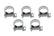Earl's Performance Clamps for 3/8" Vapor Guard Hose - Screw Type Clamps, Package of 5 750006ERL