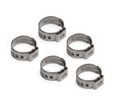 Earl's Performance Clamps for 3/8" Vapor Guard Hose - Crimp Style Clamps w/ 1 Ear, Package of 5 750010ERL
