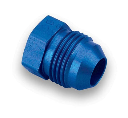 Earl's Performance -12 AN Flare Plug Blue Anodized 980612ERL