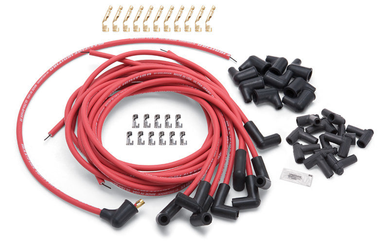 Edelbrock Max Fire Plug Wire Set w/HEI 90 Degree Red 22711