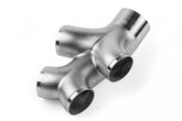 Cast Stainless Steel Double Y Splitter 76mm (3 Inch) to Quad 63.5mm (2.5 Inch) T304 stainless steel 76mm (3 Inch) to quad 63.5mm (2.5 Inch) cast double Y splitter APR