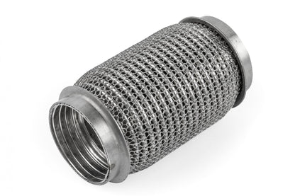 Premium Braided Interlocking Flex Section 63.5mm (2.5 Inch) T304 Stainless Steel 63.5mm (2.5 Inch) Inlet and Outlet, 152.4mm 6 Inch Length APR