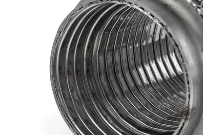 Premium Braided Interlocking Flex Section 63.5mm (2.5 Inch) T304 Stainless Steel 63.5mm (2.5 Inch) Inlet and Outlet, 152.4mm 6 Inch Length APR