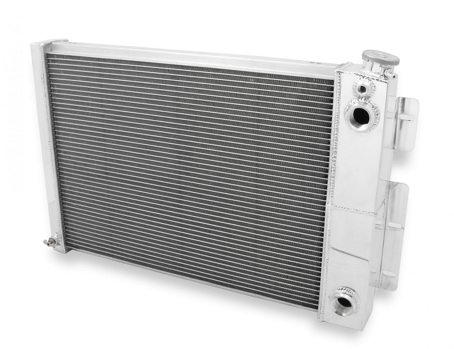 Aluminum Radiator, W/ GM LS Swap 3 Row Direct Fit For 1967-1969 Camaro/Firebird With 23 Inch Inch Wide Core Crossflow Radiator For GM LS Swap 4.7/5.3/6.0/6.2/7.0L (3-Row) Frostbite Cooling