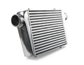 Air To Air Intercooler Universal Fit 17 3/4 Inch X 12 Inch X 3 Inch Core With 3 Inch Inlet/Outlet Polished Frostbite Cooling