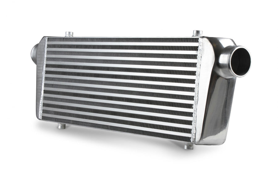 Air To Air Intercooler Universal Fit 23.5 Inch X 11 Inch X 3 Inch Core With 3 Inch Inlet/Outlet Polished Frostbite Cooling