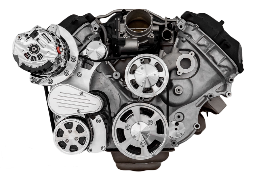 CVF Racing polished or c3 ceramic clear coat Compact Wraptor serpentine system for Ford Coyote 5.0, FC5NA-WRAPTOR