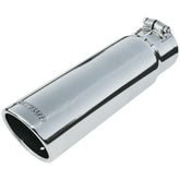 Flowmaster Exhaust Tip - 3.50 in. Rolled Angle Polished SS Fits 3.00 in. Tubing - clamp on 15363