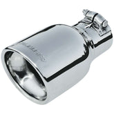 Flowmaster Exhaust Tip - 4.00 in. Rolled Angle Polished SS Fits 2.50 in. Tubing - clamp on 15365