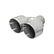 Flowmaster Exhaust Tip - Dual 4.00 in. Angle Cut Polished SS Fits 2.50 in. Tubing - Weld on 15391