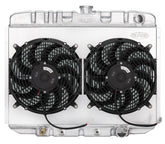 67-70 Mustang SB 24 Inch Aluminum Performance Radiator And Dual 12 Inch Fan Kit AT Cold Case Radiators