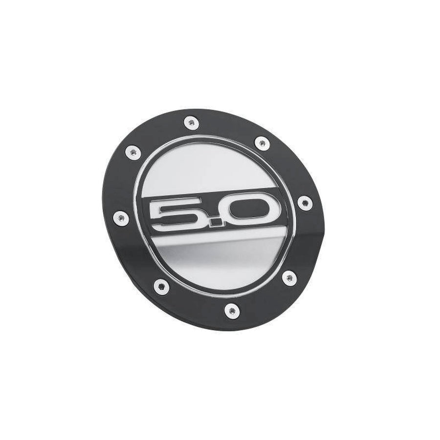 Matte Black Fuel Door Comp Series with 5.0 Logo Fits 2015-2022 Ford Mustang Drake Muscle Cars