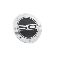 Silver Fuel Door Comp Series with 5.0 Logo Fits 2015-2022 Ford Mustang Drake Muscle Cars