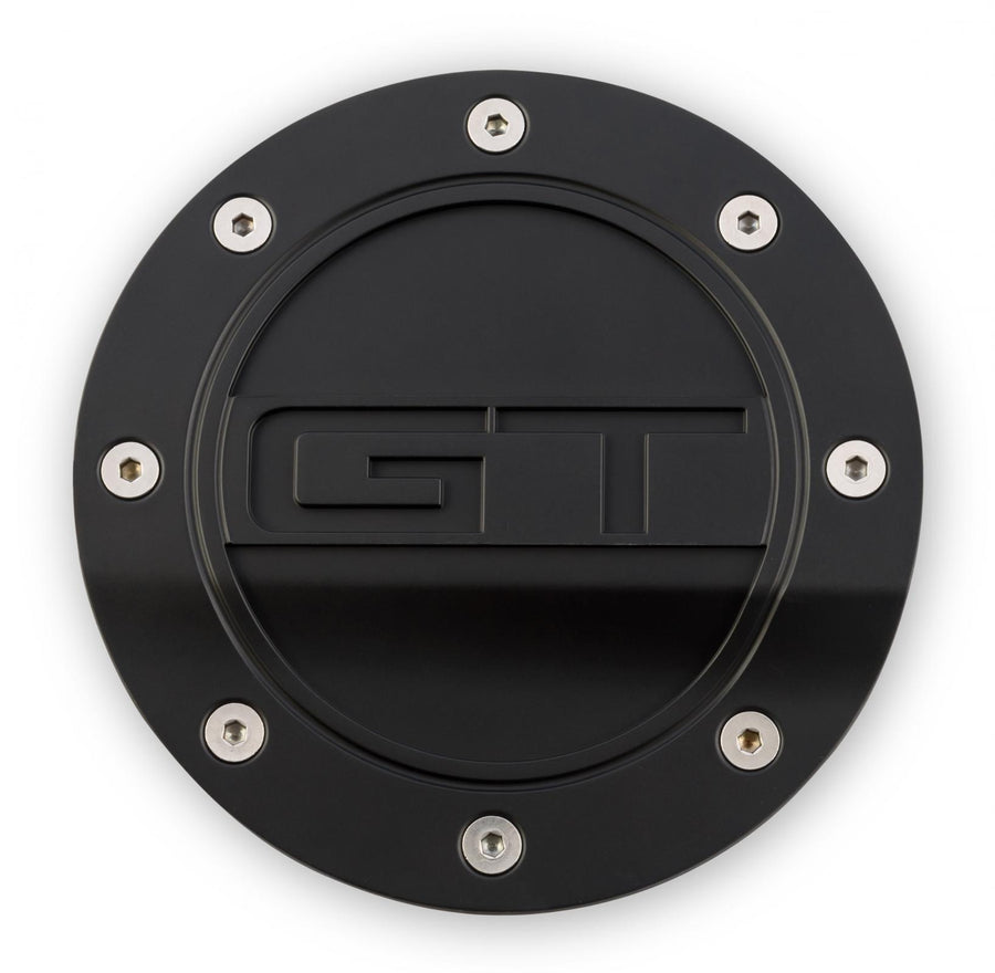 Fuel Door Comp Series Matte Black With GT Logo Fits 2015-2022 Ford Mustang Drake Muscle Cars