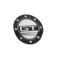 Fuel Door Comp Series Matte Black With Silver Accents And GT Logo Fits 2015-2022 Ford Mustang Drake Muscle Cars