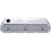 Ford Performance Parts Ford Racing Embossed Logo Stamped Steel Valve Covers Chrome 302-070
