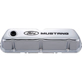 Ford Performance Parts Ford Mustang Logo Stamped Steel Chrome Valve Covers 302-100
