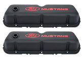 Ford Performance Parts Ford Mustang Logo Black Crinkle Valve Covers 302-101