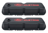 Ford Performance Parts Black Steel Valve Cover Set w/Mustang Logo 302-101