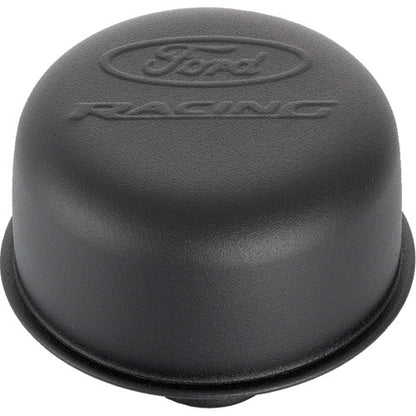Ford Performance Parts Ford Racing Logo Air Breather Cap: Push-On - Black Crinkle Finish 302-216