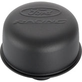 Ford Performance Parts Ford Racing Logo Air Breather Cap: Push-On - Black Crinkle Finish 302-216