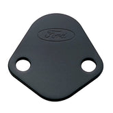 Ford Performance Parts Fuel Pump Block Off Plate, Black Crinkle Finish With Ford Oval 302-291