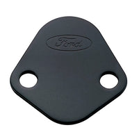 Ford Performance Parts Fuel Pump Block Off Plate, Black Crinkle Finish With Ford Oval 302-291