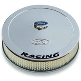 Ford Performance Parts Air Cleaner Kit: Chrome, Ford Emblem And Black Ford Racing Emblem 302-351