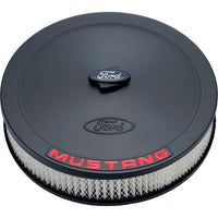 Ford Performance Parts Air Cleaner Kit: Black Crinkle Finish, Red Mustang Emblem 302-362
