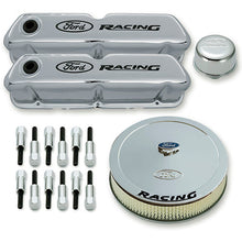 Load image into Gallery viewer, Ford Performance Parts Engine Dress up Kit Chrome w/Ford Racing Log 302-510